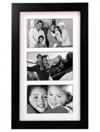 Malden Linear Wood Matted 4x6 Collage Black Picture Frame Malden Linear Wood Matted 4x6 Collage Black Picture Frame