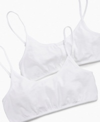 Treat her to dependable comfort and inconspicuous styling. Two pack from Maidenform is the perfect beginner bra set for her. Treat her to dependable comfort and inconspicuous styling. Two pack from Maidenform is the perfect beginner bra set for her.