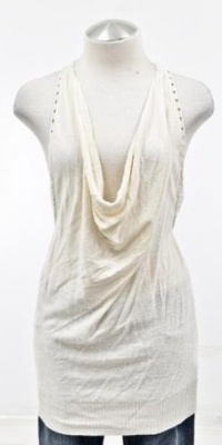 Ella Moss White Crochet Back Tank Top