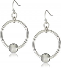Nine West Chain Reaction Silver-Tone Orbital Hoop Earrings Nine West Chain Reaction Silver-Tone Orbital Hoop Earrings