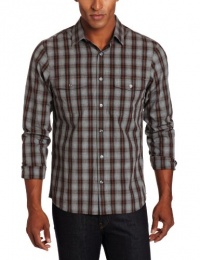 Perry Ellis Men's Longsleeve Slim Fit Heather Plaid Woven Perry Ellis Men's Longsleeve Slim Fit Heather Plaid Woven