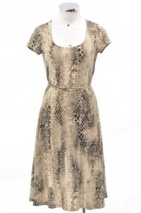 Lauren Ralph Lauren Tan Snake Skin Cap Sleeve Dress Lauren Ralph Lauren Tan Snake Skin Cap Sleeve Dress
