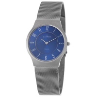 Skagen Men's 233LTTNC Titanium Blue Dial Mesh Bracelet Watch Skagen Men's 233LTTNC Titanium Blue Dial Mesh Bracelet Watch