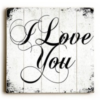I Love You 18x18 Planked Wood Sign Wall Decor Art I Love You 18x18 Planked Wood Sign Wall Decor Art