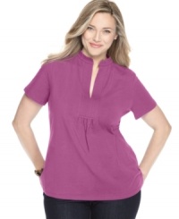 Charter Club's plus size topper goes with everything. Pair it with your favorite jeans or trousers for a must-have ensemble. Charter Club's plus size topper goes with everything. Pair it with your favorite jeans or trousers for a must-have ensemble.