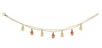 Studio 925 Chloe Champagne and Canary CZ Briolette 18K Gold Vermeil Sterling Silver Bracelet