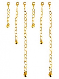 Necklace Bracelet Extender - 2 Sets - 1, 2 and 4 - 6 Pcs Total ~ Gold Tone (FB211)