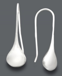 Pull your look together with subtle style. Simple, sleek teardrops feature a polished, sterling silver setting. Approximate drop width: 3/8 inch. Approximate length: 1-1/4 inches. Pull your look together with subtle style. Simple, sleek teardrops feature a polished, sterling silver setting. Approximate drop width: 3/8 inch. Approximate length: 1-1/4 inches.