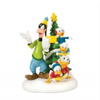 Department 56 Disney Village Accessory Figurine, Christmas Carols in Front of Tree Department 56 Disney Village Accessory Figurine, Christmas Carols in Front of Tree
