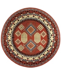 Southwestern style comes to your home with distinctive rug, inspired by ancient tribal designs. Hand-crafted with meticulous attention to detail, the rug features grandly scaled medallions in a mix of beige and rust-red colorways. Southwestern style comes to your home with distinctive rug, inspired by ancient tribal designs. Hand-crafted with meticulous attention to detail, the rug features grandly scaled medallions in a mix of beige and rust-red colorways.