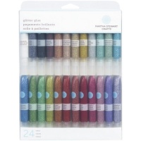 Martha Stewart Crafts Glitter Glue Set, 24 Per Pack