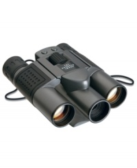 Go the distance with the Sharper Image's innovative digital camera binoculars. Engineered with powerful optics, these binoculars help you get up-close and personal with your subjects, then let you capture every detail in digital clarity. Model 1624596. Go the distance with the Sharper Image's innovative digital camera binoculars. Engineered with powerful optics, these binoculars help you get up-close and personal with your subjects, then let you capture every detail in digital clarity. Model 1624596.