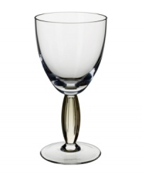 Bring contemporary refreshment to casual tables with the New Cottage claret wine glass. An amber-hued stem and fluted texture add interest to an already-stylish silhouette. From Villeroy & Boch. Bring contemporary refreshment to casual tables with the New Cottage claret wine glass. An amber-hued stem and fluted texture add interest to an already-stylish silhouette. From Villeroy & Boch.