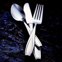 Gorham Tulip Frosted Stainless Flatware 3-Piece Hostess Set Gorham Tulip Frosted Stainless Flatware 3-Piece Hostess Set