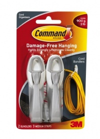 Command Cord Bundlers, White Command Cord Bundlers, White