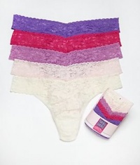 Signature Lace Original Rise Thong 5-Pack Plus Size Signature Lace Original Rise Thong 5-Pack Plus Size