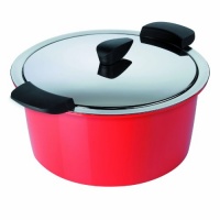 Kuhn Rikon 1-Liter Hotpan Casserole, Red Kuhn Rikon 1-Liter Hotpan Casserole, Red