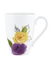 Featuring a mix of edgy, artsy blooms in modern porcelain, kate spade new york's Charcoal Floral mug lends chic new style to casual tables. Featuring a mix of edgy, artsy blooms in modern porcelain, kate spade new york's Charcoal Floral mug lends chic new style to casual tables.