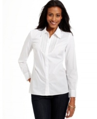 Charter Club's crisp embroidered shirt is a classic addition to any wardrobe. Take it to work with trousers, or keep it laid-back with jeans. Charter Club's crisp embroidered shirt is a classic addition to any wardrobe. Take it to work with trousers, or keep it laid-back with jeans.