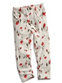 GUESS Kids Girls Baby Girl Floral Jeggings, CREAM (12M)