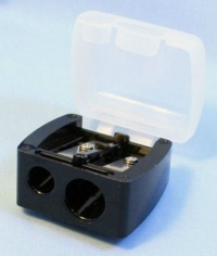 Zink Color Premium Black Dual Pencil Sharpener With Cover And Plugs Zink Color Premium Black Dual Pencil Sharpener With Cover And Plugs