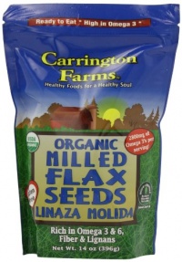 Carrington Farms Organic Milled Flax Seed, 14-Ounce (Pack of 3)