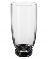 Bring contemporary refreshment to casual country tables with the New Cottage highball glass from Villeroy & Boch drinkware. A curved, clear sham gives the ridged glass a dramatic lift and shapely silhouette. Bring contemporary refreshment to casual country tables with the New Cottage highball glass from Villeroy & Boch drinkware. A curved, clear sham gives the ridged glass a dramatic lift and shapely silhouette.