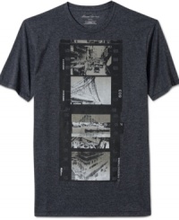 Dream weaver. This t-shirt from Kenneth Cole New York has a smooth slub weave and cool graphic to add some on-trend style to your summer wardrobe. (Clearance) Dream weaver. This t-shirt from Kenneth Cole New York has a smooth slub weave and cool graphic to add some on-trend style to your summer wardrobe. (Clearance)