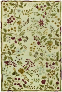 Couristan 0230/0030 EDEN Summer Vines 48-Inch by 72-Inch Wool Area Rug, Ivory/Ruby Couristan 0230/0030 EDEN Summer Vines 48-Inch by 72-Inch Wool Area Rug, Ivory/Ruby