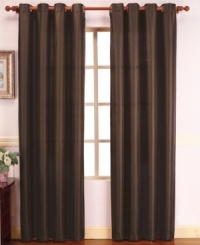 Simple yet stylish, these solid faux silk window panels make a lavish statement in any room. Distinctive hues, each with a subtle sheen, exude a decidedly luxe appeal, imparting a sense of refinement and sophistication. Polyester. Simple yet stylish, these solid faux silk window panels make a lavish statement in any room. Distinctive hues, each with a subtle sheen, exude a decidedly luxe appeal, imparting a sense of refinement and sophistication. Polyester.