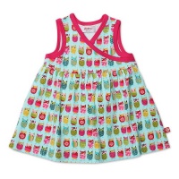Zutano Baby-girls Infant Owls Surplice Dress, Aqua, 18 Months Zutano Baby-girls Infant Owls Surplice Dress, Aqua, 18 Months