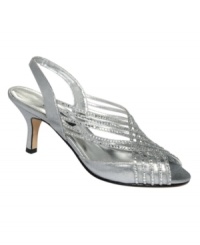 The magical midnight hour. Lend glamour to your evening looks with the sparkling lamé fabric of the Twilight slingback sandals by Caparros. The magical midnight hour. Lend glamour to your evening looks with the sparkling lamé fabric of the Twilight slingback sandals by Caparros.