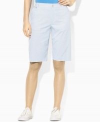 A seasonal petite essential is chic and effortless in sleek stretch cotton twill from Lauren by Ralph Lauren. (Clearance) A seasonal petite essential is chic and effortless in sleek stretch cotton twill from Lauren by Ralph Lauren. (Clearance)