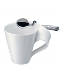 Have a coffee break that will lift you off your feet. A dynamic complement to the New Wave Caffé collection, this glistening coffee spoon will fit onto the New Wave Caffé Mug. Made of durable 18/10 stainless steel with an embossed hammered handle design. Have a coffee break that will lift you off your feet. A dynamic complement to the New Wave Caffé collection, this glistening coffee spoon will fit onto the New Wave Caffé Mug. Made of durable 18/10 stainless steel with an embossed hammered handle design.