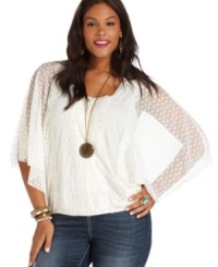 Land one of the hottest looks of the season with Belle Du Jour's lace plus size top! Land one of the hottest looks of the season with Belle Du Jour's lace plus size top!