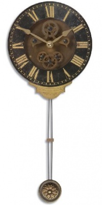 Uttermost Leonardo Mini Chronograph Clock in Black Uttermost Leonardo Mini Chronograph Clock in Black