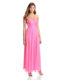 ABS Allen Schwartz Women's Strapless Shirred Bodice Gown