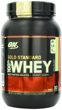 Optimum Nutrition 100% Whey Gold Standard, Vanilla Ice Cream, 2 Pound