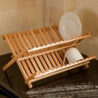 Lipper International 8813 Bamboo Folding Dishrack Lipper International 8813 Bamboo Folding Dishrack
