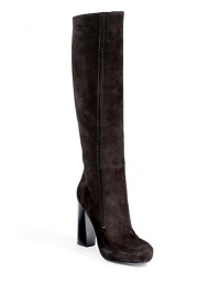 THE LOOKPlatform silhouetteOval toeSeam detailsSide zip closureAngled openingWooden stacked heel 4¼ (110mm)Self-covered platform 1 (25mm)Compares to 3¼ heel (80mm)Shaft height, 14¾ Leg circumference, 14 THE MATERIALLeather upperLeather lining and soleORIGINMade in Italy THE LOOKPlatform silhouetteOval toeSeam detailsSide zip closureAngled openingWooden stacked heel 4¼ (110mm)Self-covered platform 1 (25mm)Compares to 3¼ heel (80mm)Shaft height, 14¾ Leg circumference, 14 THE MATERIALLeather upperLeather lining and soleORIGINMade in Italy