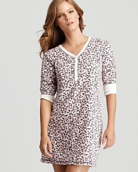 PJ Salvage's blush pink, leopard-print nightshirt is super soft and spot-on for bedtime. PJ Salvage's blush pink, leopard-print nightshirt is super soft and spot-on for bedtime.