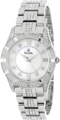 Bulova Women's 96L116 Swarovski Crystal Bracelet Mother of Pearl Dial Watch Bulova Women's 96L116 Swarovski Crystal Bracelet Mother of Pearl Dial Watch