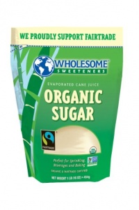 Wholesome Sweeteners Fair Trade Organic Sugar, 16-Ounce Pouches (Pack of 12)