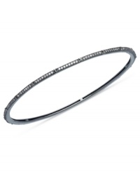 Stack on endless dazzle! This glamorous bangle bracelet from CRISLU is the perfect layering piece with cubic zirconia sparkle (1-1/4 ct. t.w.). Set in pure hematite over sterling silver. Approximate diameter: 2-1/2 inches. Stack on endless dazzle! This glamorous bangle bracelet from CRISLU is the perfect layering piece with cubic zirconia sparkle (1-1/4 ct. t.w.). Set in pure hematite over sterling silver. Approximate diameter: 2-1/2 inches.