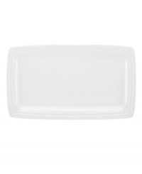 Serve crab cakes or roast chicken on this large Wickford platter and tie in timeless sophistication with every meal. Versatile white china in a contemporary shape is embossed with a knotted rope motif by kate spade new york.