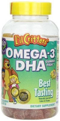 L'il Critters Omega-3 Gummy Fish with DHA, 120-Count Bottles (Pack of 3) L'il Critters Omega-3 Gummy Fish with DHA, 120-Count Bottles (Pack of 3)