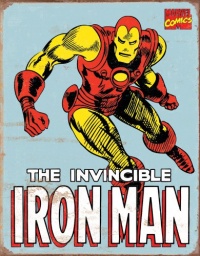 Iron Man Retro Tin Sign , 12x16 Iron Man Retro Tin Sign , 12x16