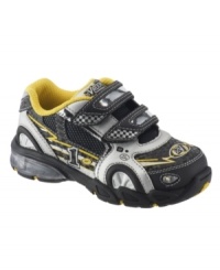 These cool kicks leave all the hum drum footwear in the dust. He'll love burning rubber in these super-fun Stride Rite race car sneakers. These cool kicks leave all the hum drum footwear in the dust. He'll love burning rubber in these super-fun Stride Rite race car sneakers.