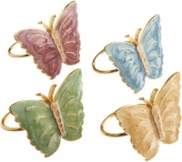 Lenox Butterfly Meadow Napkin Rings, Set of 4, Multi Lenox Butterfly Meadow Napkin Rings, Set of 4, Multi