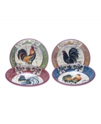 Vintage-inspired Lille Rooster bowls layer farm birds, Baroque florals and notes from France in a set shaped for modern tables but steeped in old-world charm. From Certified International. Vintage-inspired Lille Rooster bowls layer farm birds, Baroque florals and notes from France in a set shaped for modern tables but steeped in old-world charm. From Certified International.